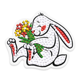 "ФРЕЯ" ALVM-053 Кристальная мозаика (алмазная вышивка) магнит "Кролик" 8.5 х 7.5 см "Атекс" г. Пермь