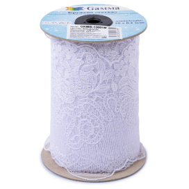 Кружево "Gamma" "сетка" GKMB-13001M 130 мм в рулоне 10 м ± 0.4 "Атекс" г. Пермь