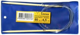 "GAMMA" Спицы круговые BC1 бамбук 80см  d 4,5мм "Атекс" г. Пермь