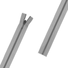 Молния Спираль н/р потайная т.3 G010S 60 см на сетчатой тесьме пластик 10 шт "Gamma" "Атекс" г. Пермь