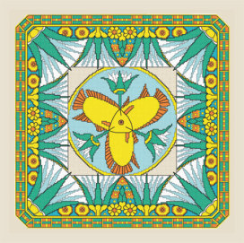 подушка ПД-0325 "Композиция из трех рыб" 35х35 см "Атекс" г. Пермь