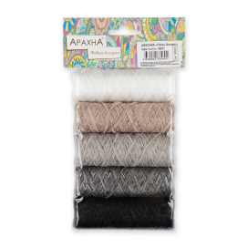 Пряжа ARACHNA "Fibra" Ассорти 100% полиэфир 5 х 20 г 110 м ± 10 м "Атекс" г. Пермь