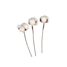 "Blumentag" CTW-01 Декоративные элементы 3 шт 20 см 01 веточка хлопка "Атекс" г. Пермь