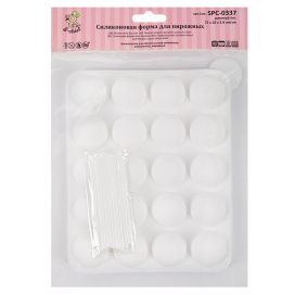 Форма силиконовая  "S-CHIEF" для пирожных SPC-0337 22х18х3.8 см кейкпопсы "Атекс" г. Пермь