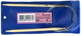 "GAMMA" Спицы круговые BC1 бамбук 80см  d 6,0мм "Атекс" г. Пермь