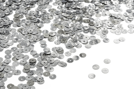 Пайетки плоские россыпью Ideal TBY-FLK022 6мм 02 металлик 50г "Атекс" г. Пермь