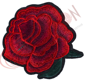 Термоаппликация H 0622 "Цветок" 80х75 мм бордовый "Атекс" г. Пермь