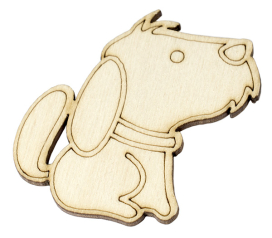 Заготовка для декорирования DMO Собачка №1 "Щенок" 6,7 х 7 см фанера "Атекс" г. Пермь