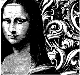 "La Blanche" Штамп полимерный Mona Lisa collage, размер 9,8x9,5 см, упаковка 1 шт LB1018 СК "Атекс" г. Пермь