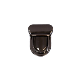 "Gamma" LBZ-14H замок для сумки 32 х 26 мм в пакете с картонным еврослотом 1 шт под черный никель "Атекс" г. Пермь