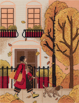 Набор для вышивания "PANNA" GM-7482  "Осенняя прогулка" 16.5  х 23  см "Атекс" г. Пермь