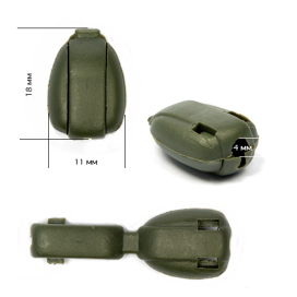 Концевик крокодильчик 8231 оливковый 100шт "Атекс" г. Пермь