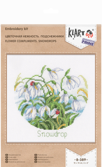 8-389 "Цветочная нежность. Подснежники" 15 x 15 см "Атекс" г. Пермь