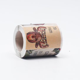 Наклейки крафт в рулоне "Mary Christmas" 250 шт 7,5 х 5 см "Атекс" г. Пермь