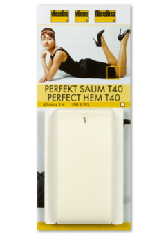 Тесьма усиленная Perfekt-Saum клеевая для подгиба 40 мм 3 м "Атекс" г. Пермь