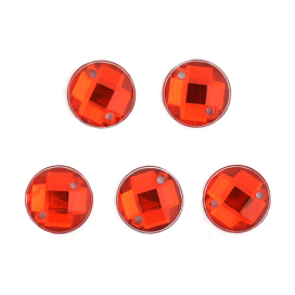 Стразы пришивные акрил 08 мм круг 02 красный 200 шт "Атекс" г. Пермь