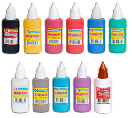 Краски акриловые по стеклу  "Витраж" "Атекс" г. Пермь