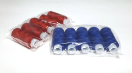 Швейные нитки (армированные)  45 ЛЛ 200 м "Киров комб-та" цветные 5 шт "Атекс" г. Пермь