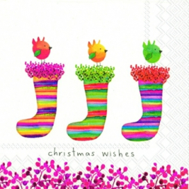 "IHR" Салфетки бумажные для декупажа, 33х33 см, IHR-530190 "Маленькое рождество", белый, упаковка 20 "Атекс" г. Пермь