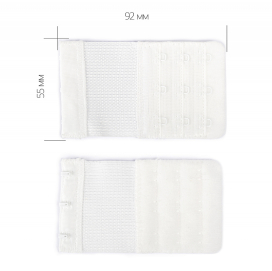 Удлинитель для бюстгальтера 3 крючка TBY.29432 5,5см белый 20шт "Атекс" г. Пермь