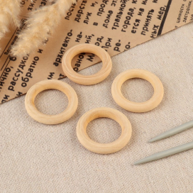 Набор колец для макраме дерево d 26/40 мм 4 шт "Атекс" г. Пермь