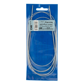 "GAMMA" Спицы круговые MKX металл d 2.0 мм 200 см с металлической леской "Атекс" г. Пермь