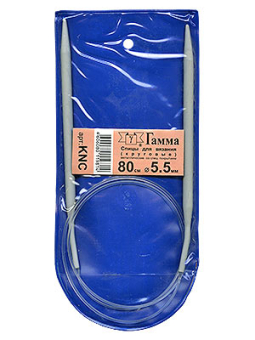 "GAMMA" Спицы круговые KNC d 5,5мм/80см с покрытием "Атекс" г. Пермь