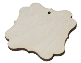 Заготовка для декорирования DMO Бирка №2 5 х 5см фанера "Атекс" г. Пермь