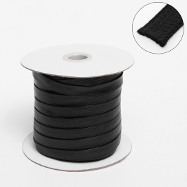 Шнур вощёный плоский 10мм 40м чёрный "Атекс" г. Пермь