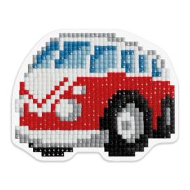 "ФРЕЯ" ALVM-034 Кристальная мозаика (алмазная вышивка) магнит "Автобус" 8.5 х 6.5 см "Атекс" г. Пермь