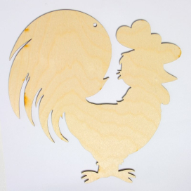 Заготовка для декорирования "Петух" 18,5х17,6 см фанера  "Атекс" г. Пермь