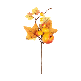 "Blumentag" VDD-02 Декоративные элементы 1 шт 24 см 01 веточка с ягодками, тыквой и яблоком "Атекс" г. Пермь