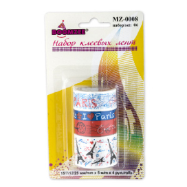 "BOOMZEE" Набор клеевых лент MZ-0008 1.5/0.7/1.2/2.5 см 4 шт "Атекс" г. Пермь