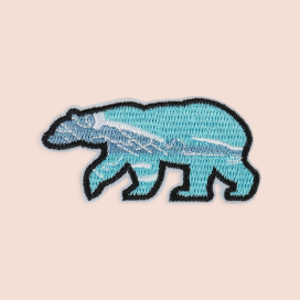 Термоаппликация «Медведь» 8 × 4 см голубой 5 шт "Атекс" г. Пермь