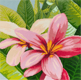 Кристальная (алмазная) мозаика "ФРЕЯ" №08 ALVR-239 "Цветы франжипани" 40 х 40 см СК/Распродажа  "Атекс" г. Пермь