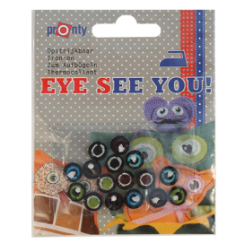 68619518 Аппликация приутюживаемая для игрушки EYE SEE YOU глазки маленькие, 8 пар Glorex "Атекс" г. Пермь