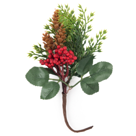 "Blumentag" VDD-132 Веточка декоративная с ягодами 1 шт 18 см "Атекс" г. Пермь