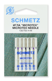 "Schmetz" микротекс (особо острые) 130/705H-M № 60(2),70(2),80 5 шт "Атекс" г. Пермь