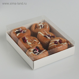 Коробочка для печенья с прозрачной крышкой 16х13х3 см "Атекс" г. Пермь