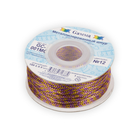 Шнур "Gamma" 1 мм GC-001MC цв. метал. 100 м ± 0.5 м "Атекс" г. Пермь