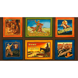 Ткань для пэчворка THE OLD WEST PANEL ФАСОВКА 60 x 110 см 122±5 г/кв.м 100% хлопок СК "Атекс" г. Пермь