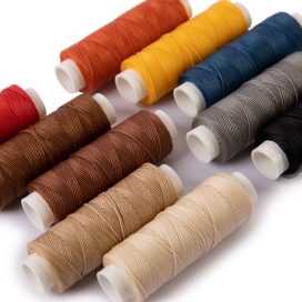 Нитки для кожи вощёные (полиэстер) LC-005 для кожи 40 м "Промысел"  "Атекс" г. Пермь