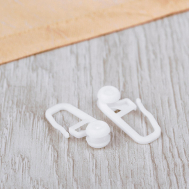 Крючок для штор роликовый 25 × 10 мм белый ФАСОВКА 20 шт "Атекс" г. Пермь