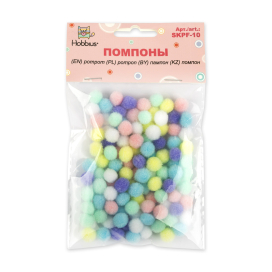 "Hobbius" SKPF-10 Помпоны 10 мм 100 шт "Атекс" г. Пермь