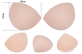 Чашечки корсетные TBY-03.02 с равномер. наполнением р.one size цв. телесный уп.10 пар "Атекс" г. Пермь