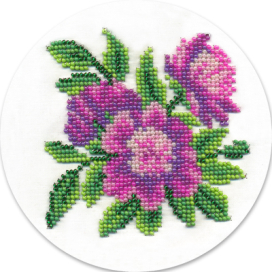 бисером с напечатанным рисунком 8-122 "Пионы" "Атекс" г. Пермь