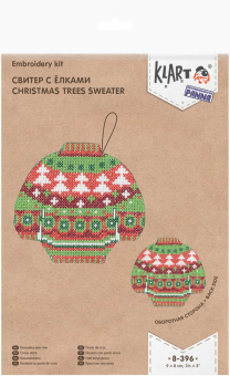 8-396 "Свитер с елками" 9 х 8 см "Атекс" г. Пермь