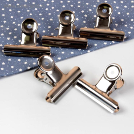 Зажимы для кроя металл 6,3 см 5 шт никель "Атекс" г. Пермь