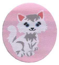 Жаккардовая нашивка Белый котенок WL32 "Атекс" г. Пермь