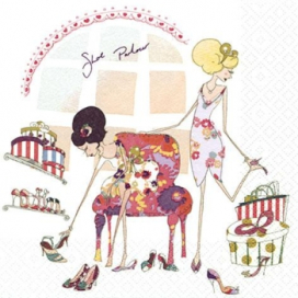 Салфетки бумажные для декупажа, 33х33 см, AH8261322 "Примерка туфель", упаковка 20 шт. СК "Атекс" г. Пермь